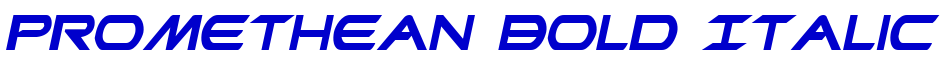 Promethean Bold Italic шрифт